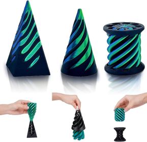 Impossible Cone (3PCS), 3D Printed Spiral Cone Fidget Toy, Impossible Pyramid Passthrough Sculpture