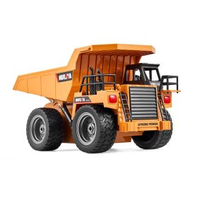 VEVOR RC Dump Truck Toy, 9-Channel 1:18 Scale, Remote Control Dump Truck RC Construction Vehicle Truck Toy with Metal Cabin & Light