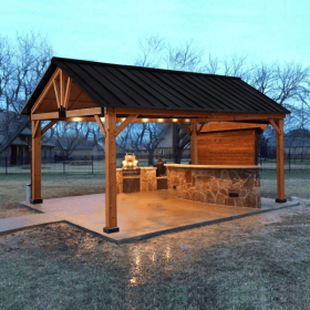barbecue and cooking pergola