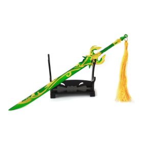 Genshin Impact Anime Sword Model Weapon Set Toy Tartaglia Ganyu Venti Klee ZhongLi Diluc Xiao AlloyKeychain Collection Keychain (Color: 24-21cm)