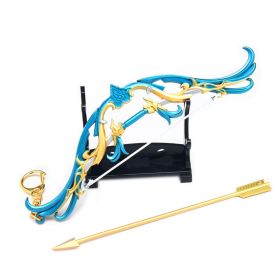 Genshin Impact Anime Sword Model Weapon Set Toy Tartaglia Ganyu Venti Klee ZhongLi Diluc Xiao AlloyKeychain Collection Keychain (Color: 17-17cm)