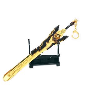 Genshin Impact Anime Sword Model Weapon Set Toy Tartaglia Ganyu Venti Klee ZhongLi Diluc Xiao AlloyKeychain Collection Keychain (Color: 15-21cm)