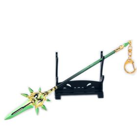 Genshin Impact Anime Sword Model Weapon Set Toy Tartaglia Ganyu Venti Klee ZhongLi Diluc Xiao AlloyKeychain Collection Keychain (Color: 5-22cm)