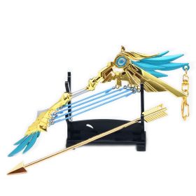 Genshin Impact Anime Sword Model Weapon Set Toy Tartaglia Ganyu Venti Klee ZhongLi Diluc Xiao AlloyKeychain Collection Keychain (Color: 9-17cm)