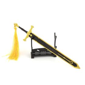 Genshin Impact Anime Sword Model Weapon Set Toy Tartaglia Ganyu Venti Klee ZhongLi Diluc Xiao AlloyKeychain Collection Keychain (Color: 33-21cm)