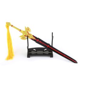 Genshin Impact Anime Sword Model Weapon Set Toy Tartaglia Ganyu Venti Klee ZhongLi Diluc Xiao AlloyKeychain Collection Keychain (Color: 18-21cm)