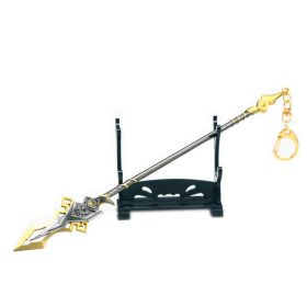 Genshin Impact Anime Sword Model Weapon Set Toy Tartaglia Ganyu Venti Klee ZhongLi Diluc Xiao AlloyKeychain Collection Keychain (Color: 10-22cm)