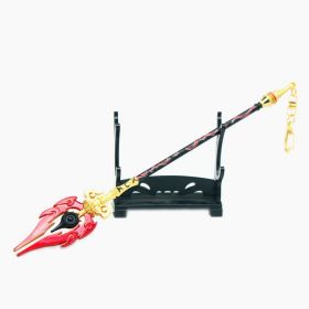 Genshin Impact Anime Sword Model Weapon Set Toy Tartaglia Ganyu Venti Klee ZhongLi Diluc Xiao AlloyKeychain Collection Keychain (Color: 7-22cm)