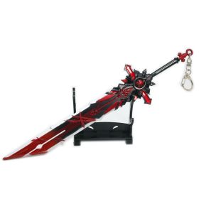 Genshin Impact Anime Sword Model Weapon Set Toy Tartaglia Ganyu Venti Klee ZhongLi Diluc Xiao AlloyKeychain Collection Keychain (Color: 8-25cm)