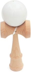 Teen Wooden Outdoor Sports Toy Ball Kendama Ball PU Paint 18.5cm Strings Professional Adult Toys Leisure Sports Toy (Color: White)